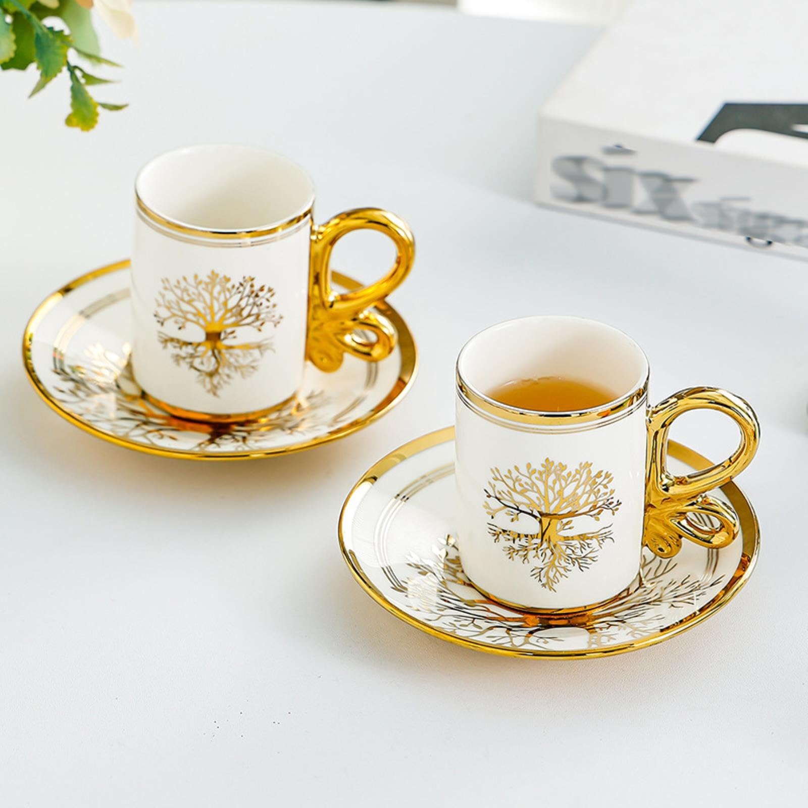 Amazon.com | 50ml/1.5oz Nordic Ceramic Coffee Cup Dish Box Plated